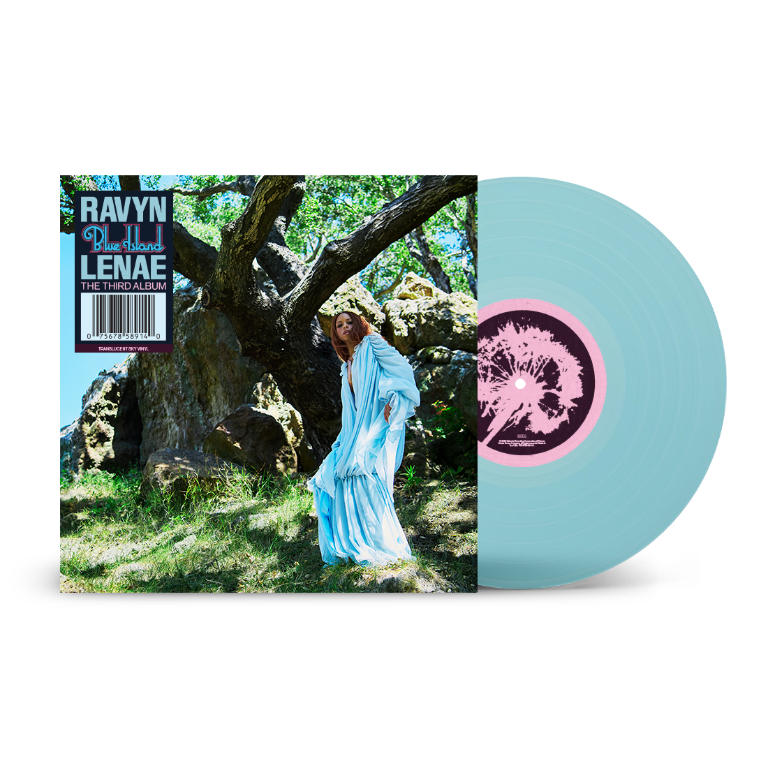 Blue Island - Translucent Milky Clear Vinyl & Blue Island Tank