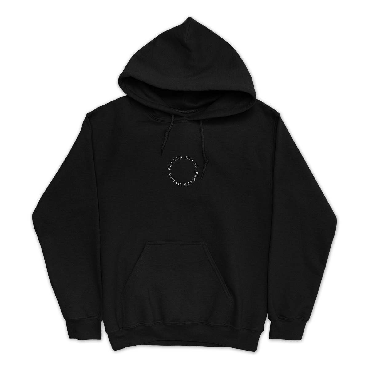 Circle Logo Eye Illustration Hoodie Black