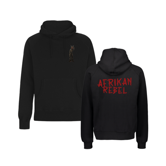 Afrikan Rebel Mask Figure Hoodie Black