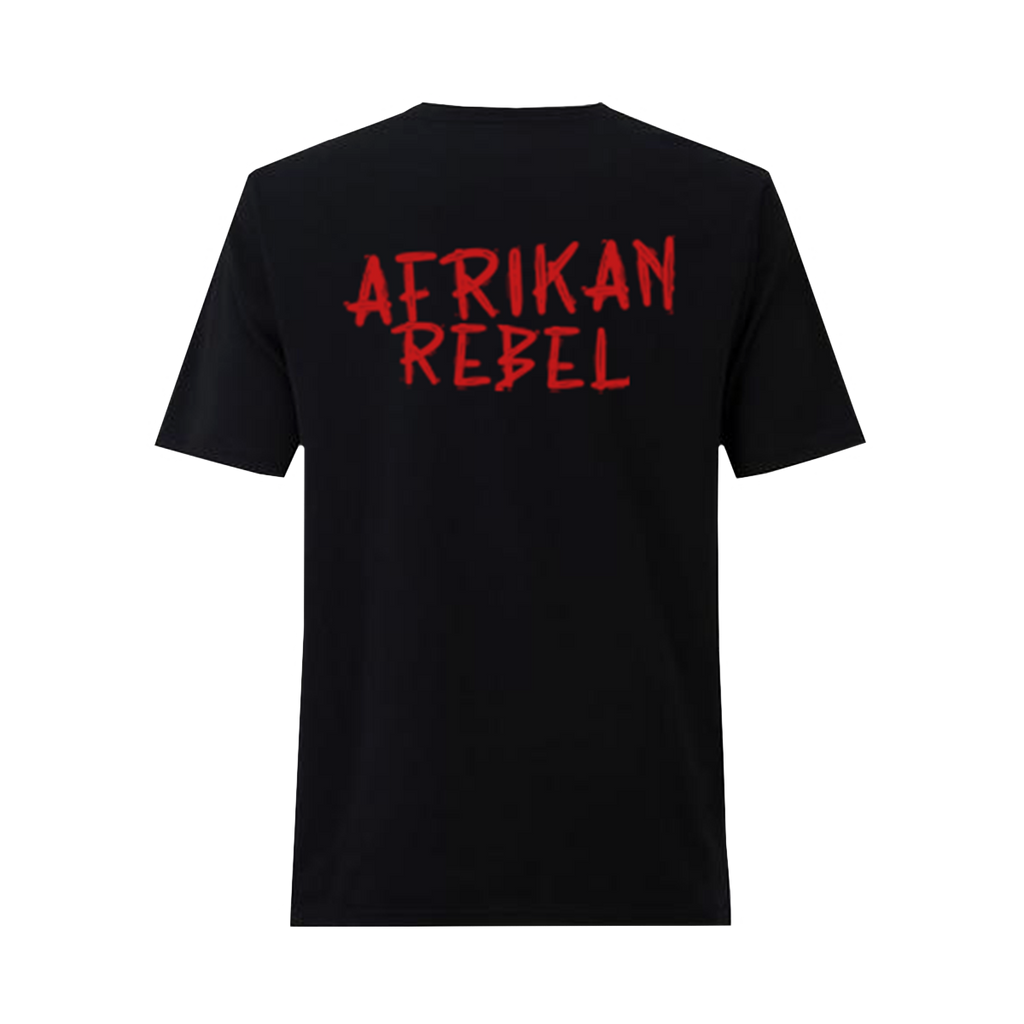 Afrikan Rebel Mask Figure T-shirt Black