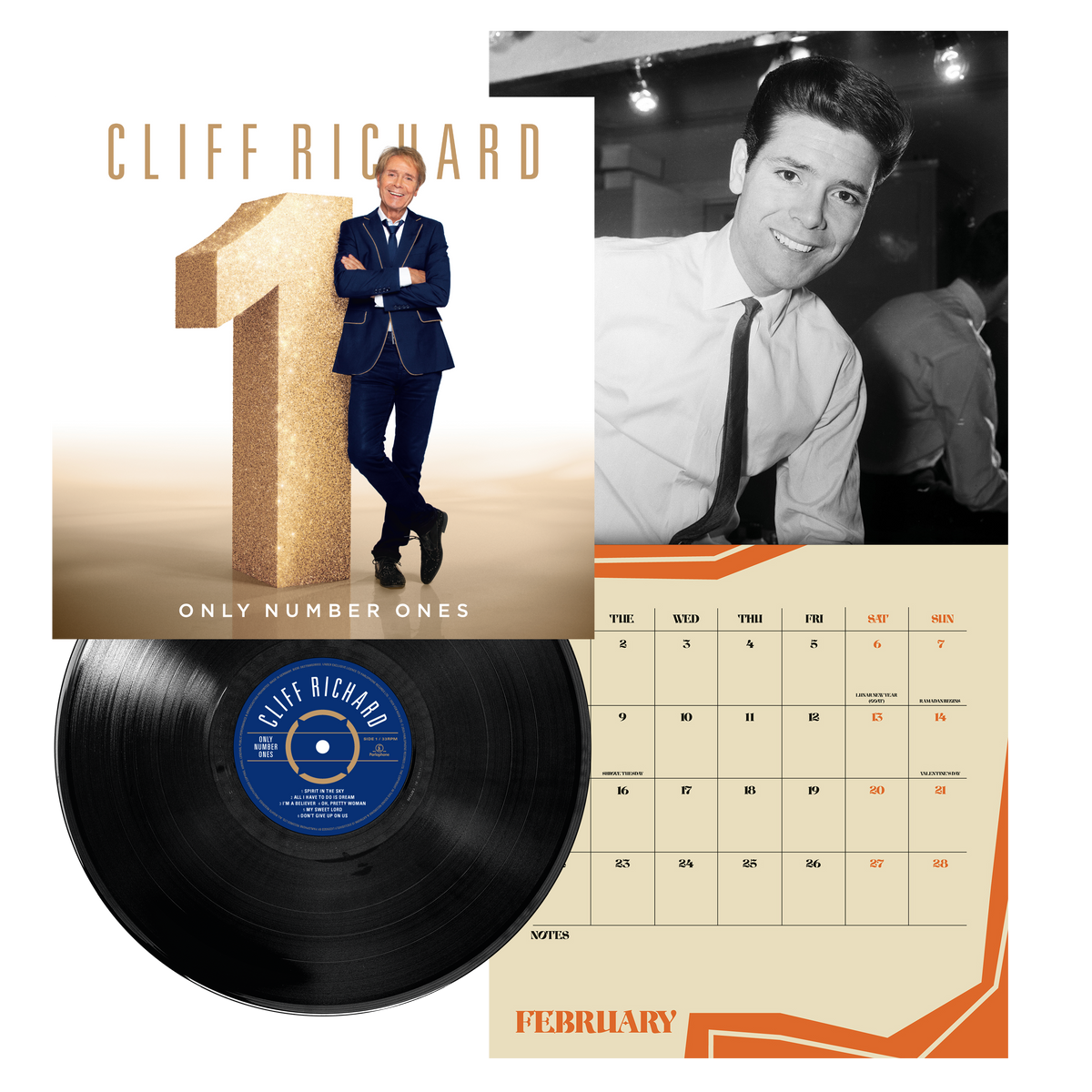 Only Number Ones Black Vinyl & Calendar Bundle