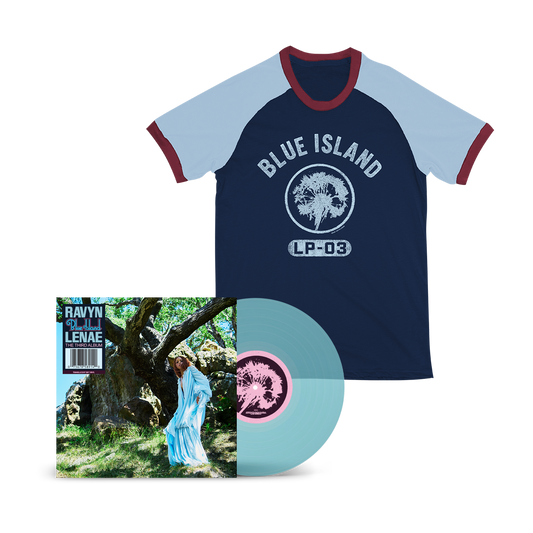 Blue Island - Translucent Sky Vinyl & Blue Island Raglan Tee