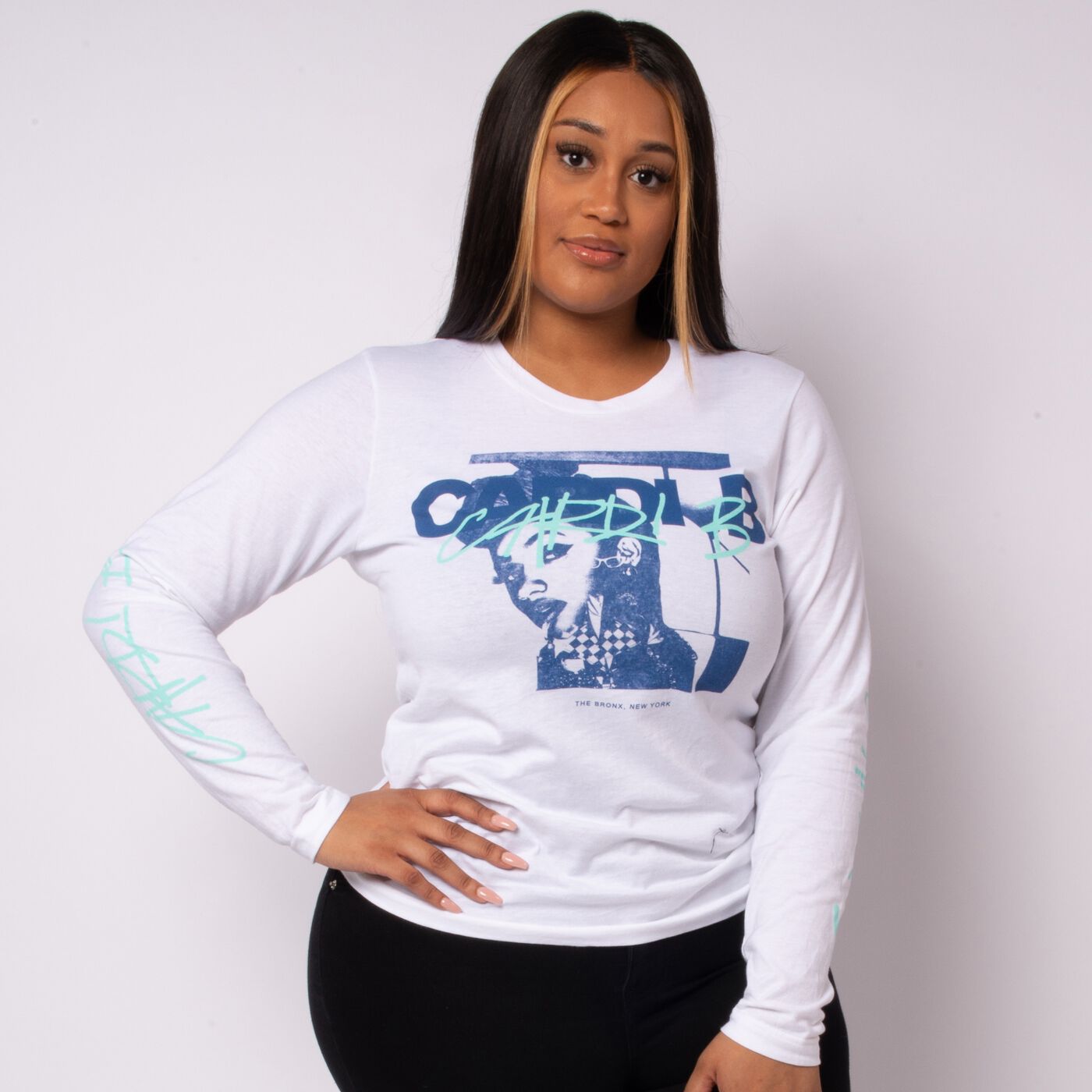 Contrast Cardi Longsleeve T-Shirt