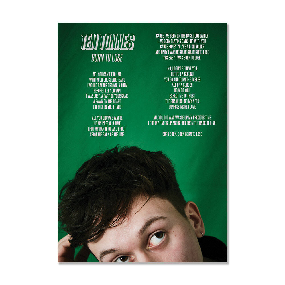 Born To Lose Lyric Poster (Signed)