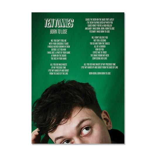 Born To Lose Lyric Poster (Signed)