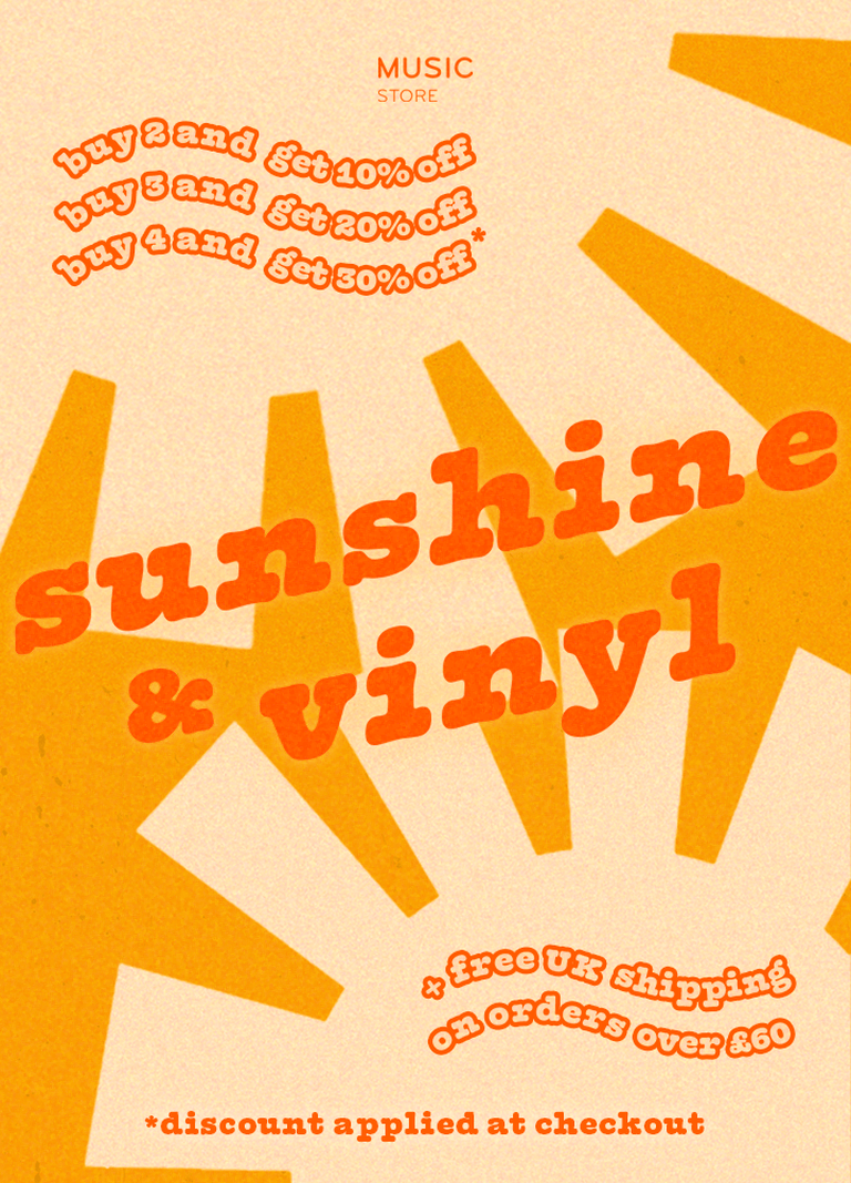 Sunshine & Vinyl | Buy 2 and get 10% off | Buy 3 and get 20% off | Buy 4 and get 30% off | Free UK shipping on orders over £60