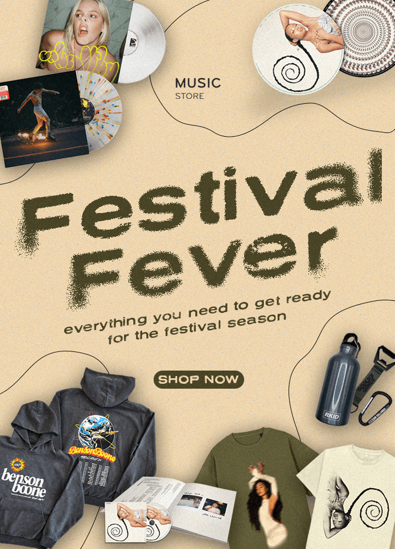 From vinyl to t-shirts, everything you need to get ready for the festival season