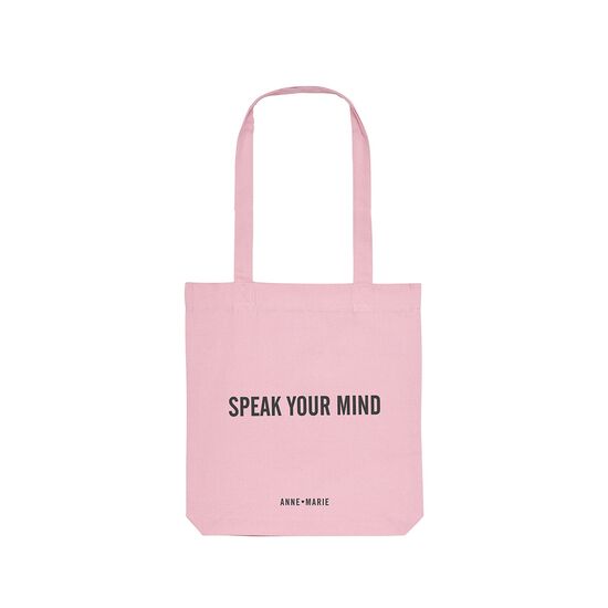 Speak Your Mind Tote Bag Pink