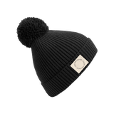 C’mon You Know Label Bobble Hat Black