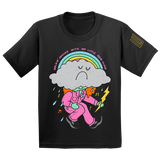 Hard Times Rain Cloud Rainbow Kids T-Shirt