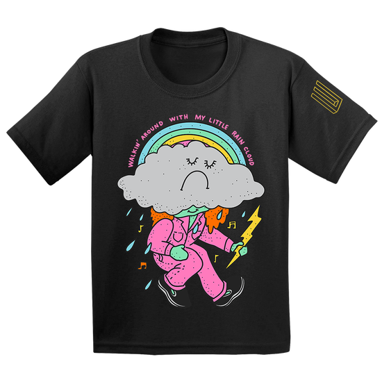Hard Times Rain Cloud Rainbow Kids T-Shirt
