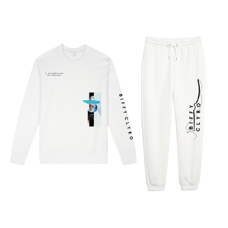 Biffy Tracksuit Set White