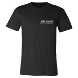 6 Hearts Logo Black Unisex T-Shirt