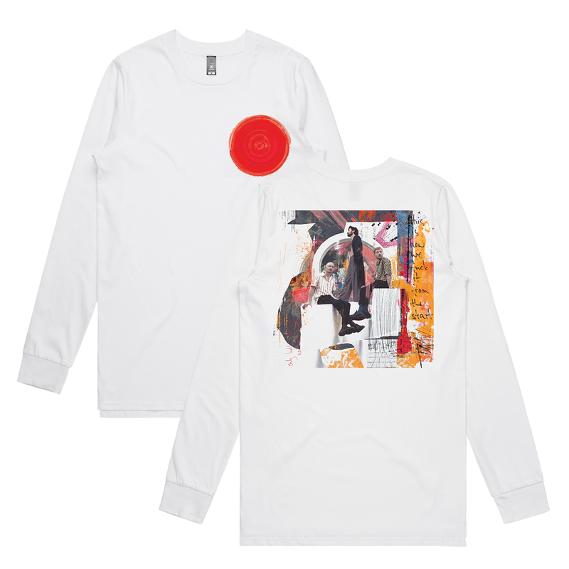 Red Circle Collage Long Sleeve