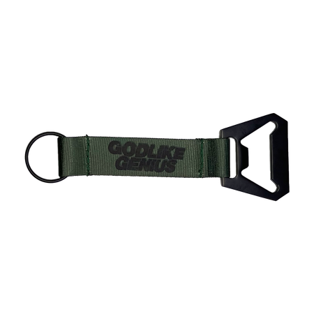 Godlike Genius Bottle Opener Keyring Green