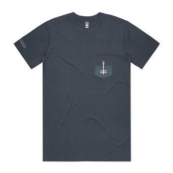 Winter of Mixed Drinks Anniversary Pocket T-Shirt Blue