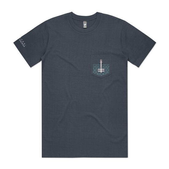 Winter of Mixed Drinks Anniversary Pocket T-Shirt Blue