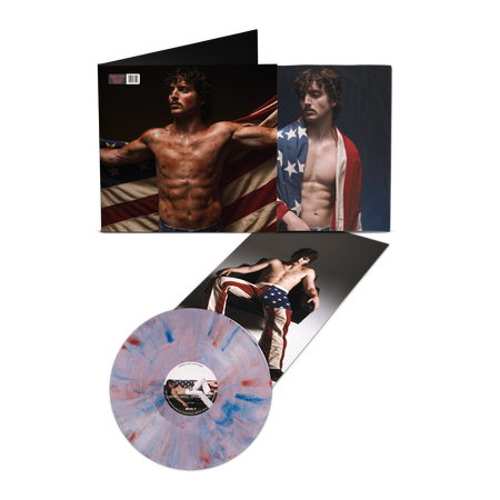 American Heart - Store Exclusive Red and Blue Marble on Opaque Baby Pink Vinyl