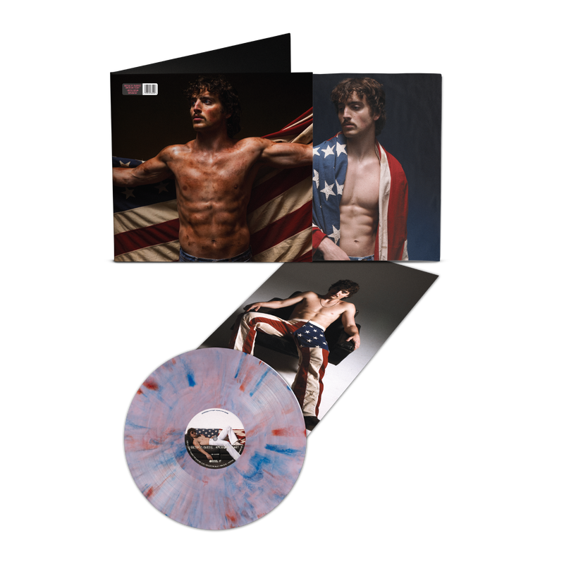 American Heart - Store Exclusive Red and Blue Marble on Opaque Baby Pink Vinyl