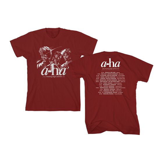 Hunting High and Low Tour T-Shirt Burgundy