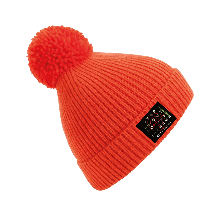 Step Out To The Unknown Bobble Hat Orange