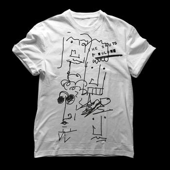 Band Portrait Sketch White T-Shirt 