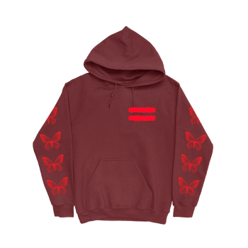 Repeat Butterfly Burgundy Hoodie