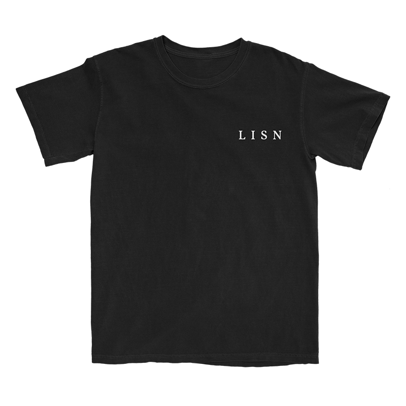 LISN Embroidered Black Heavyweight T-Shirt