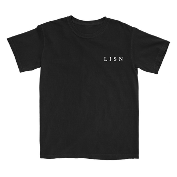 LISN Embroidered Black Heavyweight T-Shirt