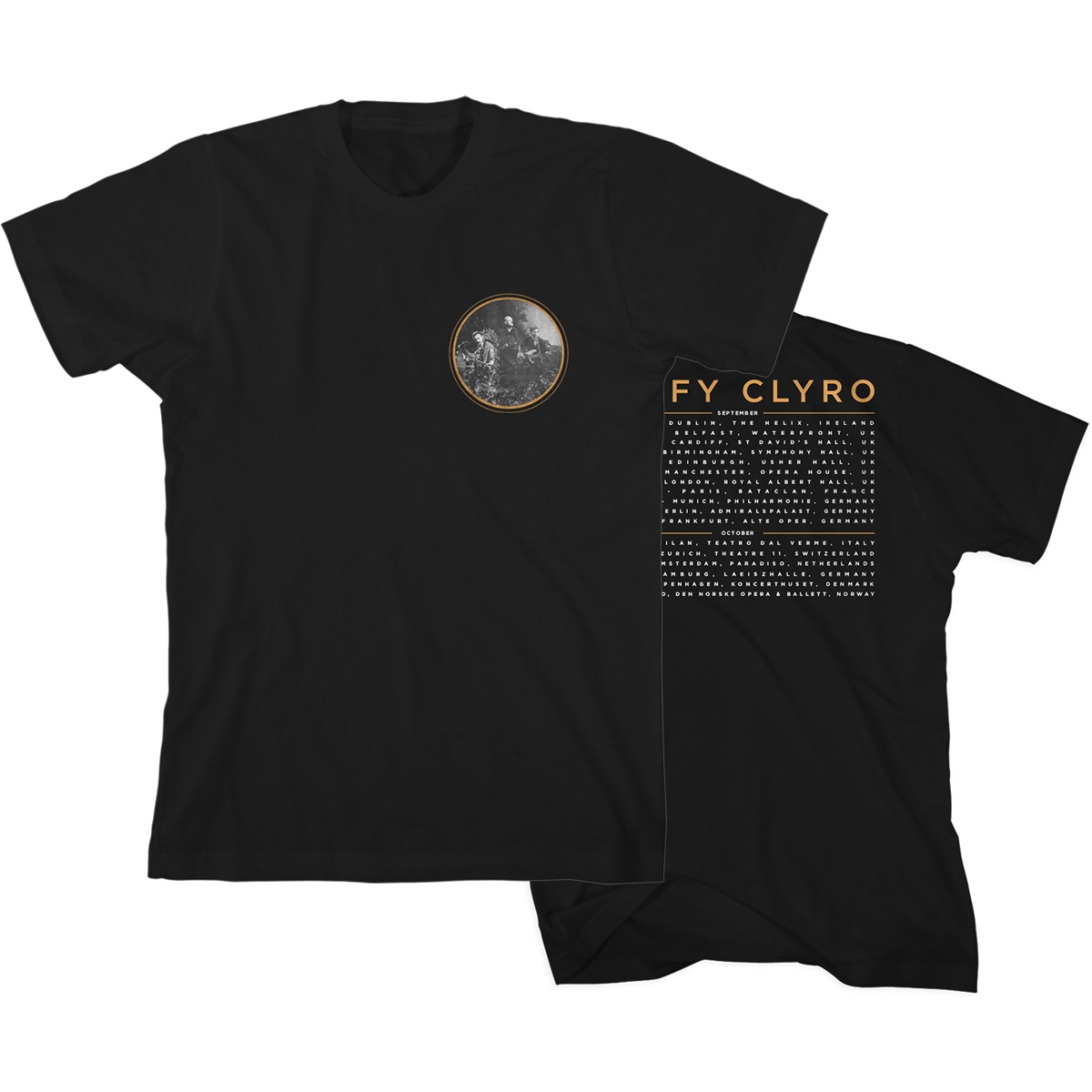 Unplugged Tour T Shirt Black Biffy Clyro Official Store