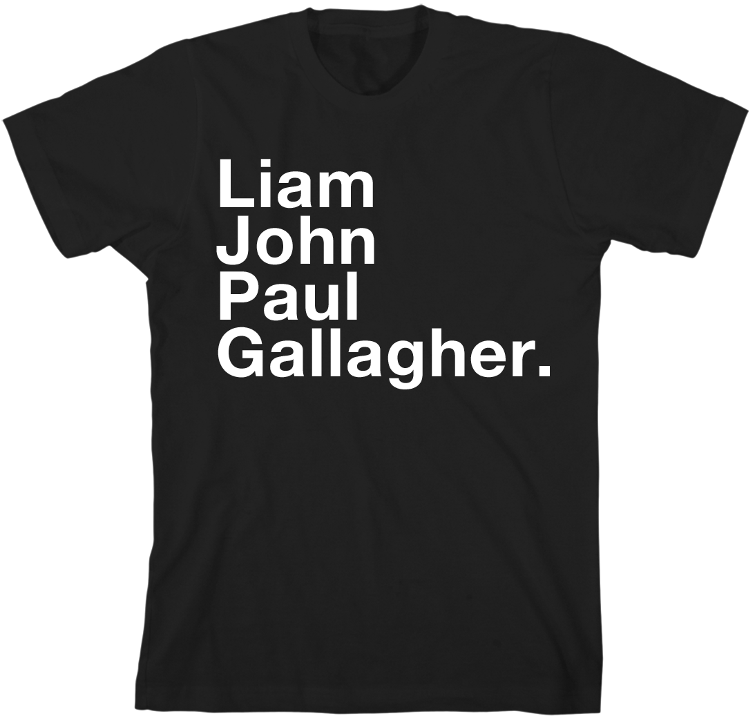 Liam John Paul Gallagher / Oasis Tシャツ M Liam, John, Paul, Gallagher T-Shirt | The Music Store